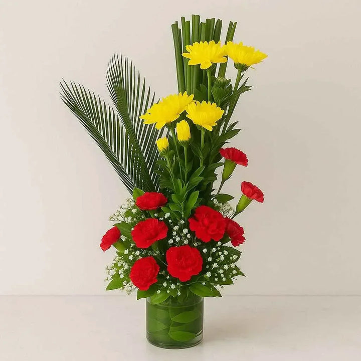 Stunning Carnation & Chrysanthemum Arrangement - atfleurs