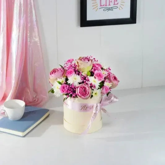 Lotus and Roses Box Bouquet - atfleurs