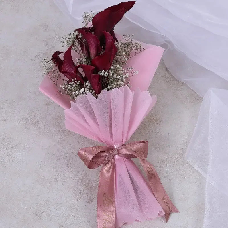 Beautiful Calla Lily & Gypsy Hand Bouquet - atfleurs