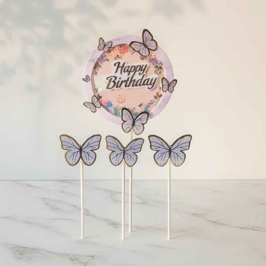 Happy Birthday & Mermaid Toppers for Bouquets, Cakes, and Gifts - atfleurs