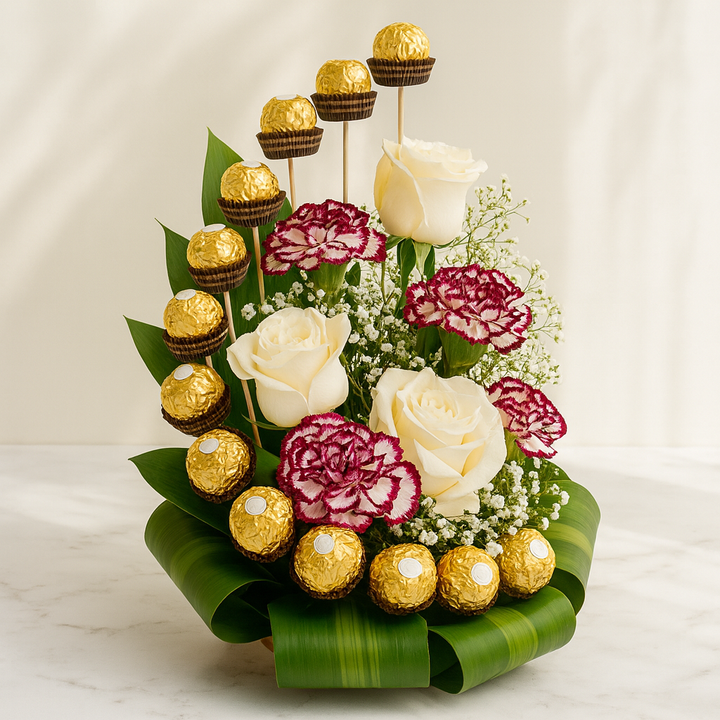 White Roses Bouquet with Carnations. fancy bouquets