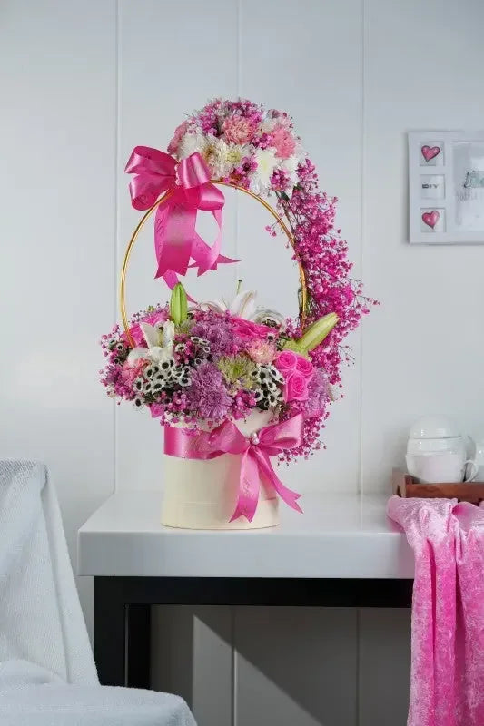 Lilies & Exotic Flowers Mixed Arrangement - atfleurs