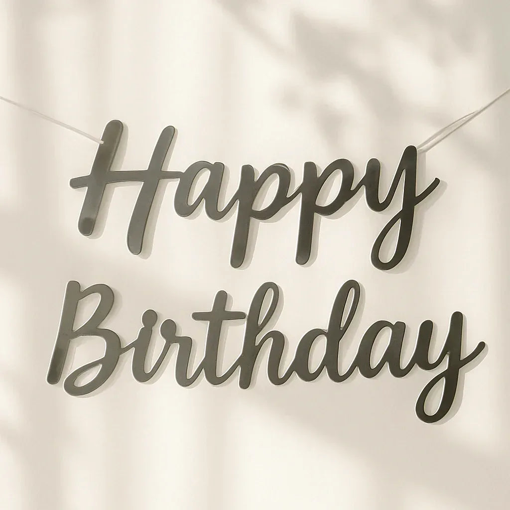 Add-On Metallic Banner Topper (Birthday / Anniversary) - atfleurs