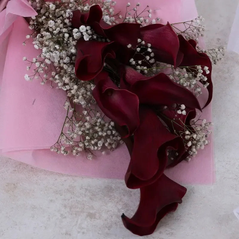 Beautiful Calla Lily & Gypsy Hand Bouquet - atfleurs