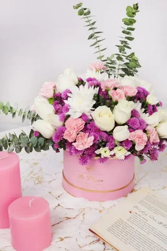 Pastel Roses Flower Bouquet - atfleurs