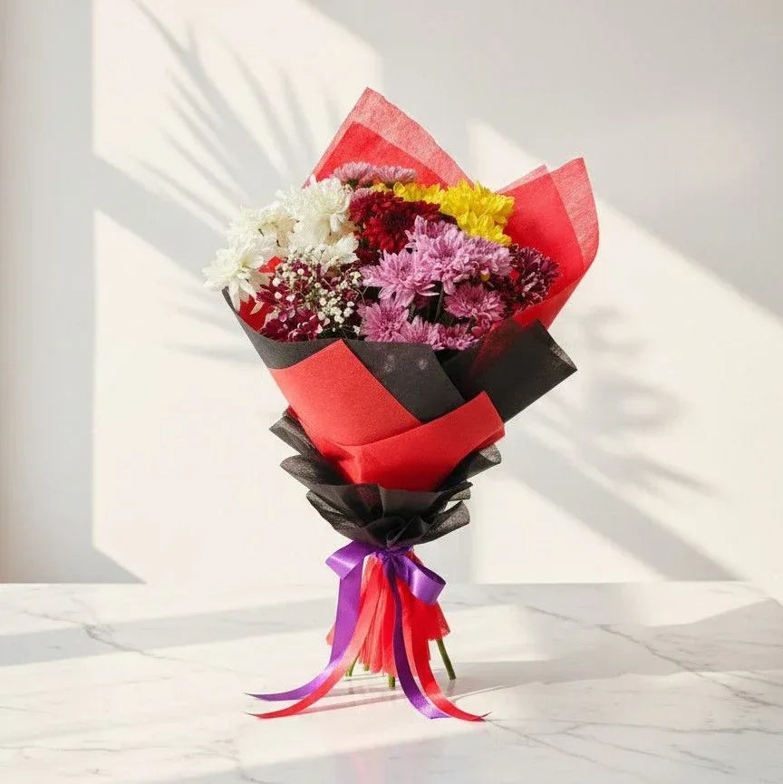 Mixed Chrysanthemum Bouquet - atfleurs