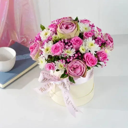 Lotus and Roses Box Bouquet - atfleurs