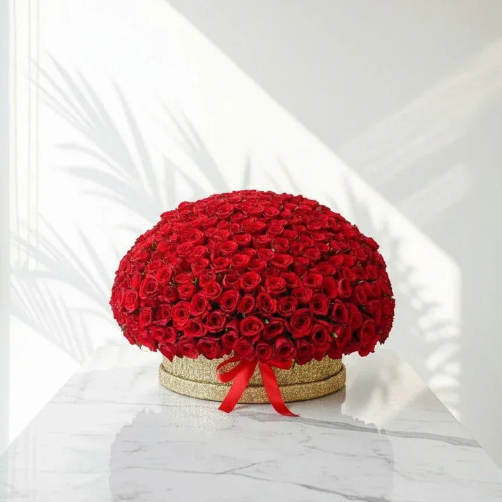 Grand Red Rose Dome - atfleurs