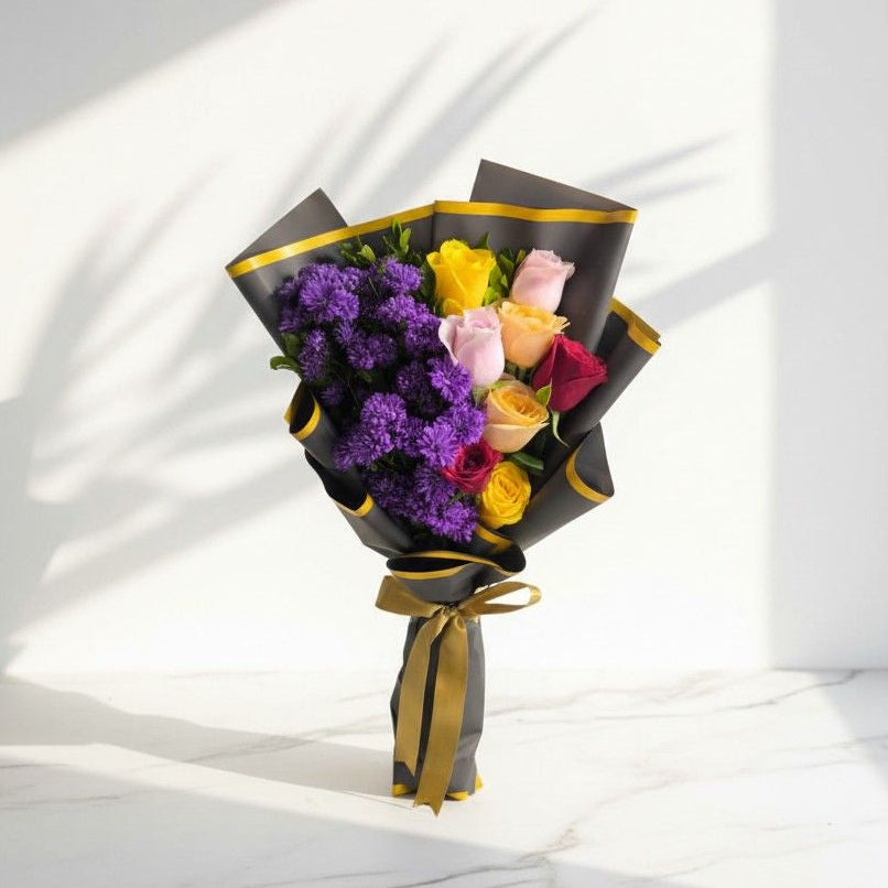 Purple and Rose Mix Bouquet