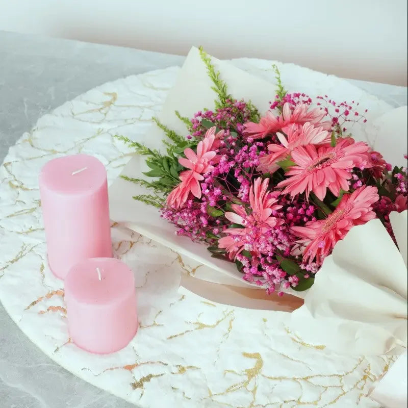 Pink Gerbera Daisy Flower Bouquet - atfleurs