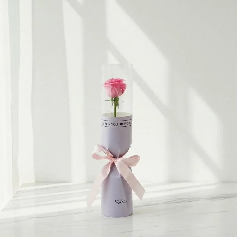 Single Rose Tube Gift - A Simple Way to Say You Care - atfleurs
