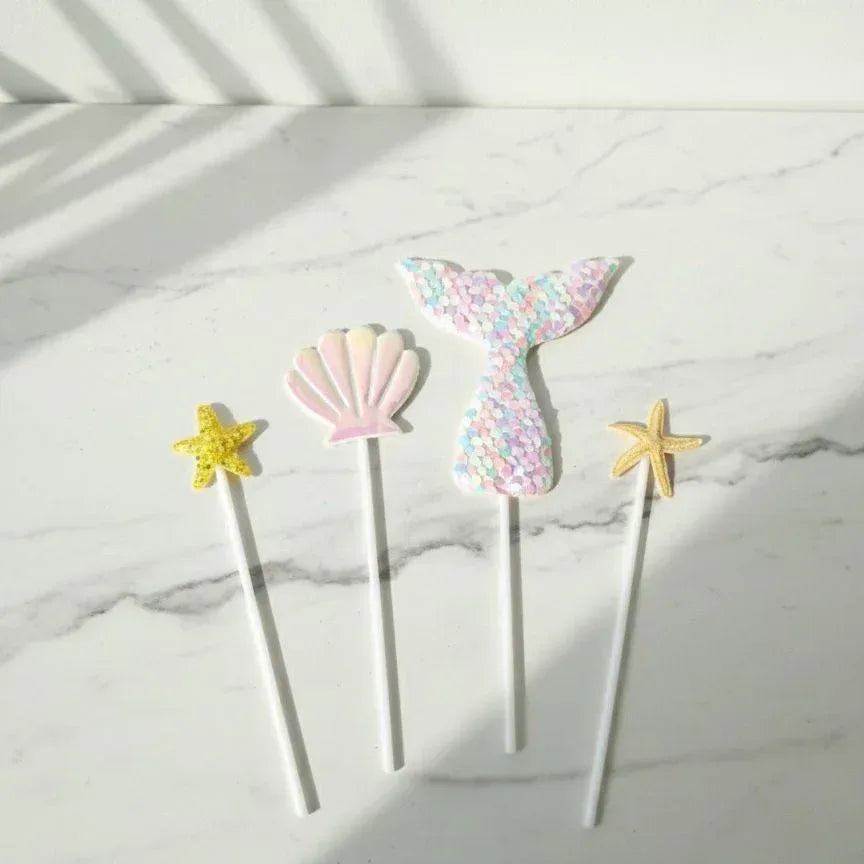 Happy Birthday & Mermaid Toppers for Bouquets, Cakes, and Gifts - atfleurs