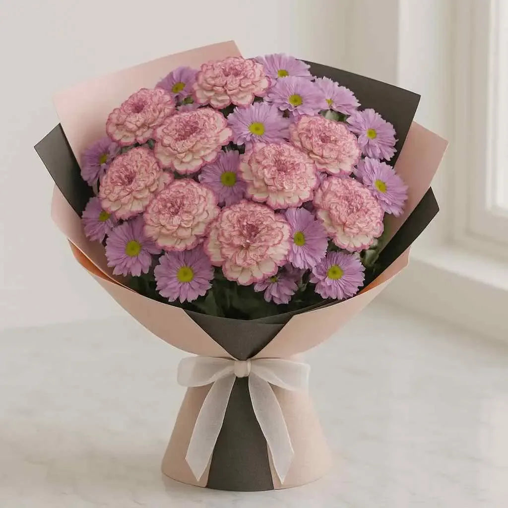 Carnation and Chrysanthemums Bouquet - atfleurs