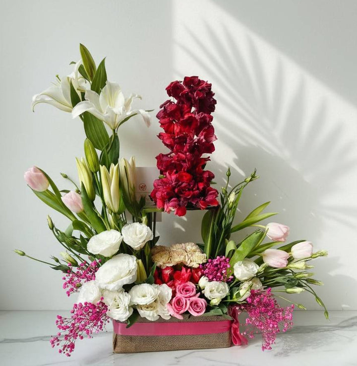 Lilies, Pink Roses, and Eustoma Bouquet atfleurs