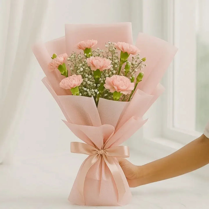Carnation Hand Bouquet - atfleurs