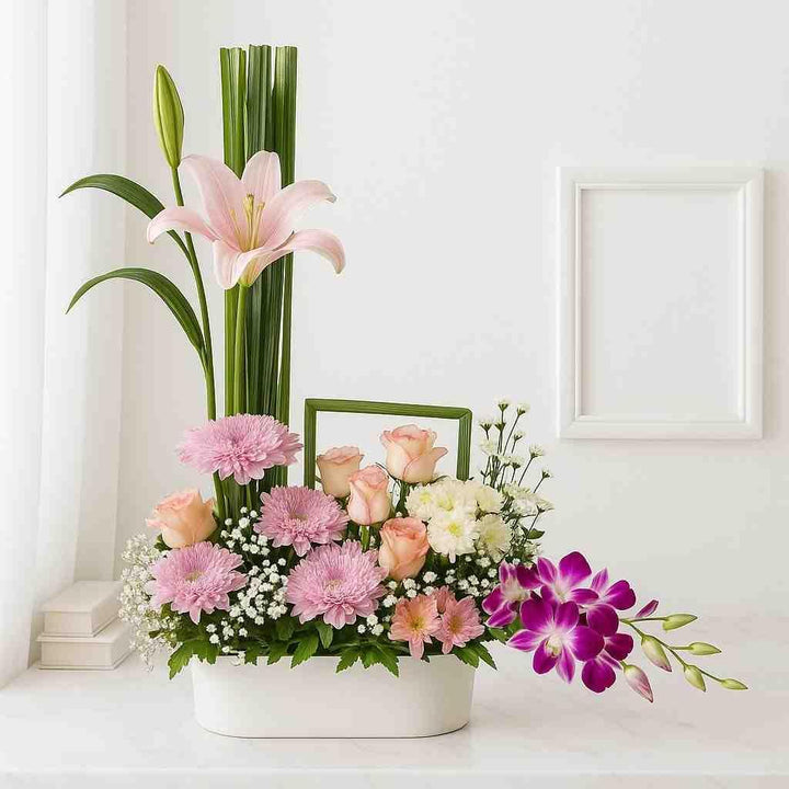 Lily Orchid Carnation Rose Floral Mix - atfleurs