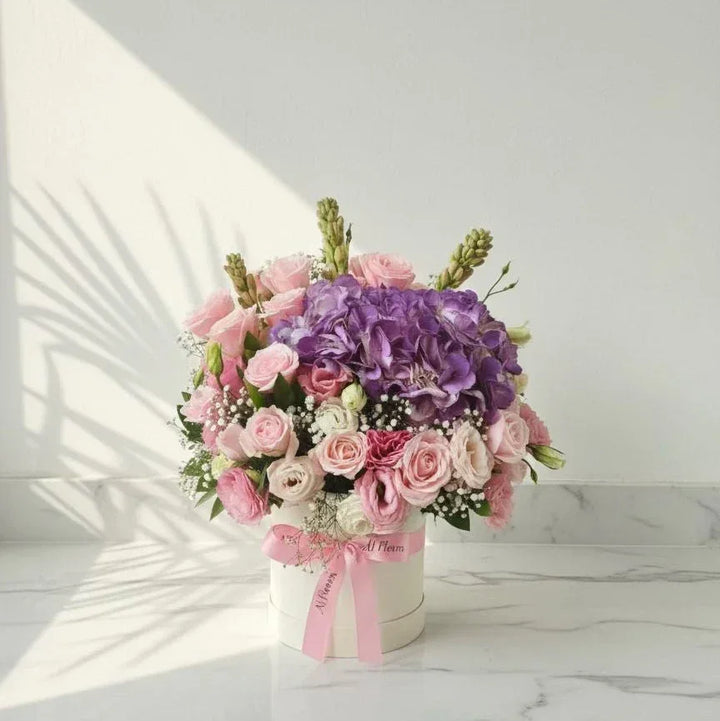 Pastel Roses & Hydrangea Box - atfleurs