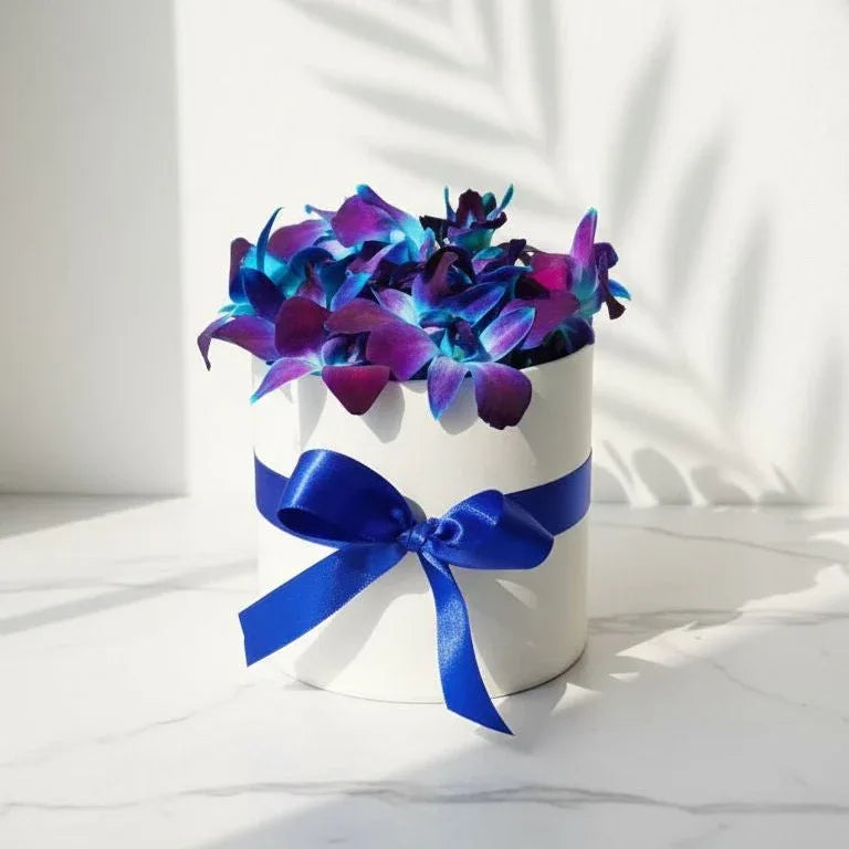 Fancy Blue Orchid Bloom Box - atfleurs