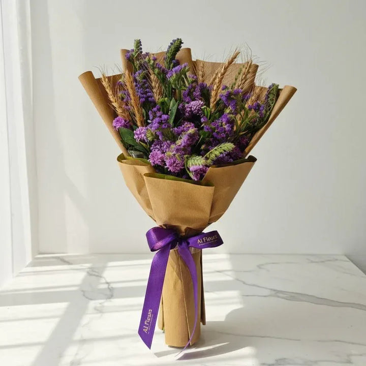 Elegant Statice Hand Bouquet - atfleurs