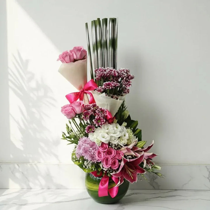 Pink Grace Vase Arrangement - atfleurs