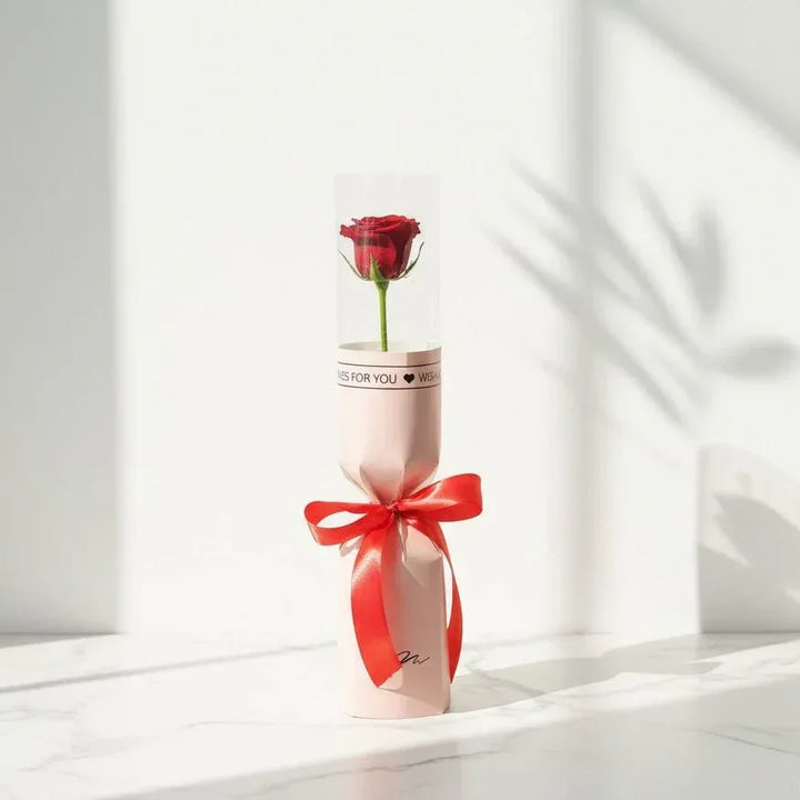 Single Rose Tube Gift - A Simple Way to Say You Care - atfleurs