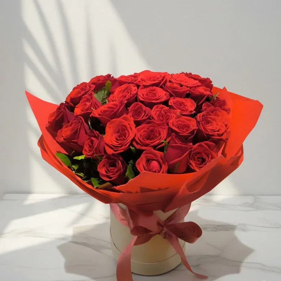 Red Rose Love Box - atfleurs