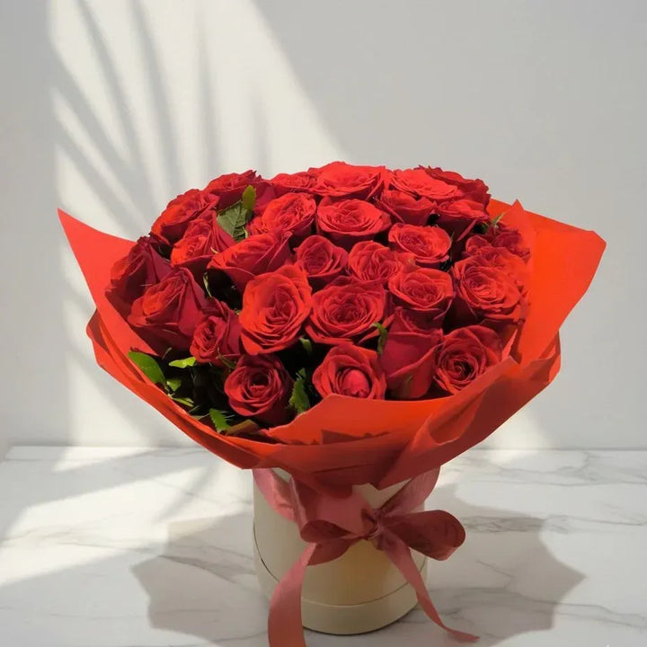 Red Rose Love Box - atfleurs