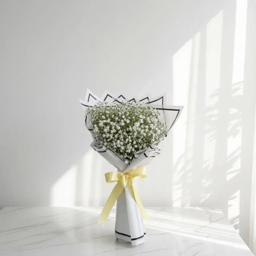 Fresh White Gypso Bunch - atfleurs