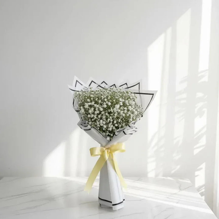 Fresh White Gypso Bunch - atfleurs