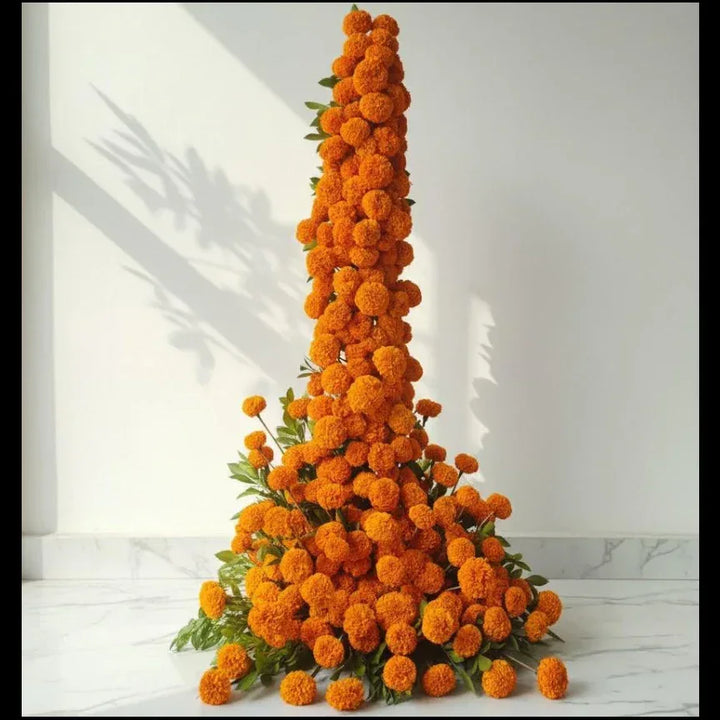 Grand Tall Marigold Floral Installation - atfleurs