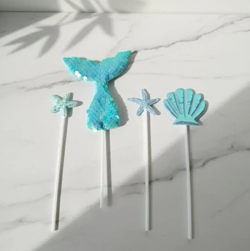 Happy Birthday & Mermaid Toppers for Bouquets, Cakes, and Gifts - atfleurs