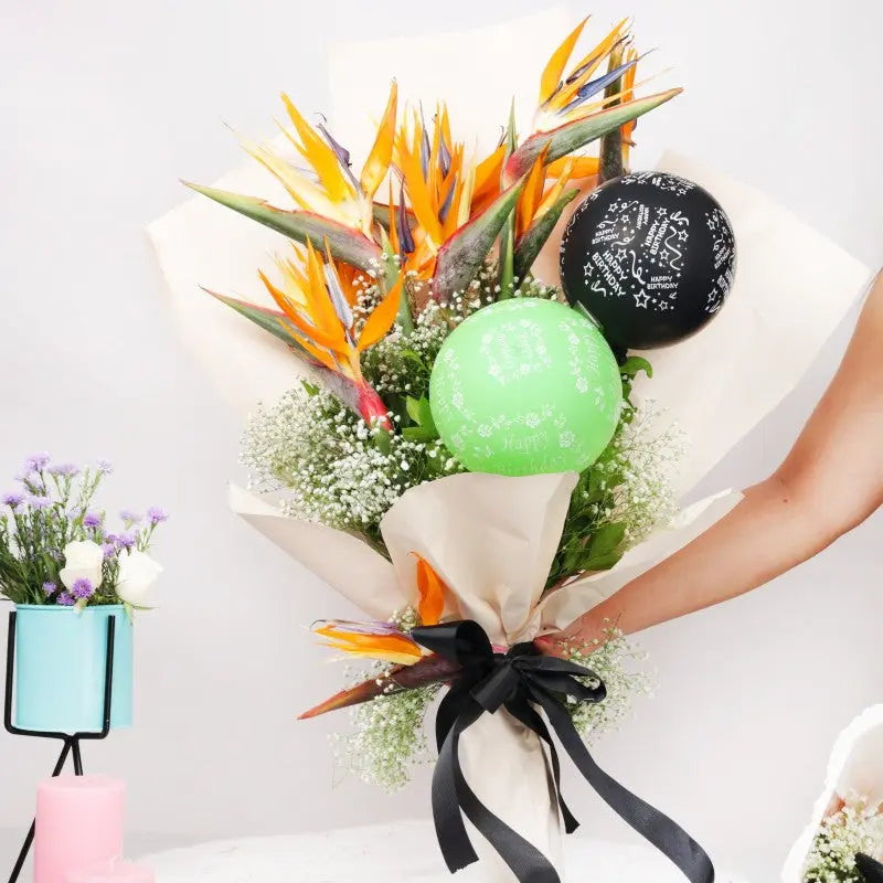 Bird of Paradise Flower Hand Bouquet atfleurs